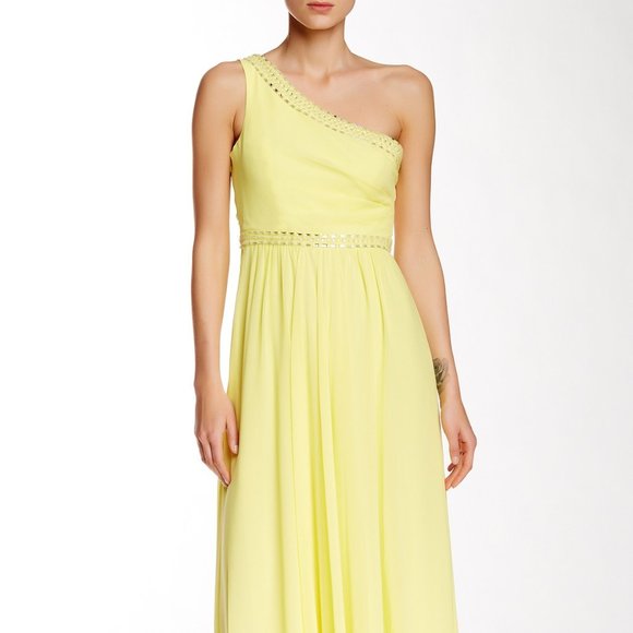 BCBG MAXAZRIA YELLOW GOWN - Picture 1 of 5